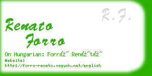 renato forro business card